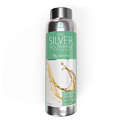 Dentist Formulated Nano Silver Xylitol Mouthwash With Calcium, PH Balanced, Enamel Oral Rinse Alcohol and Fluoride Free