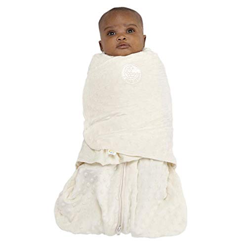 SleepSack Swaddle, Velboa Plush Dots Color Cream