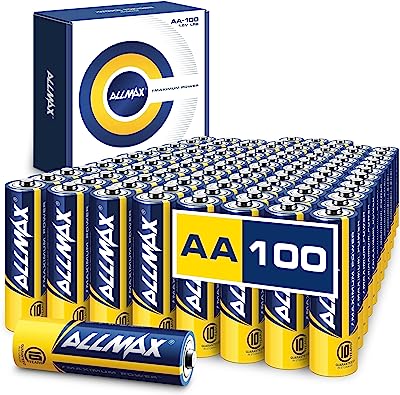 ALLMAX All-Powerful Alkaline Batteries - AA (100-Pack) - Premium Grade, Ultra Long Lasting and Leak-Proof with EnergyCircle (1.5 Volt)