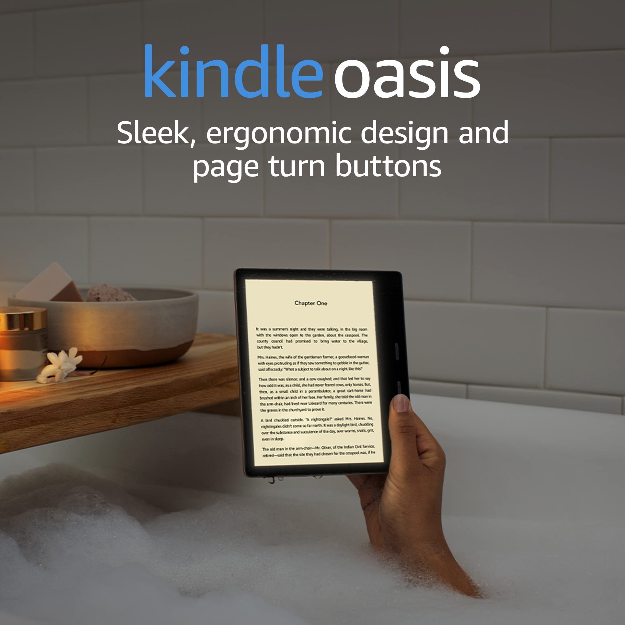 Book Cover Kindle Oasis – With 7” display and page turn buttons 8 GB Lockscreen Ad-Supported Graphite Without Kindle Unlimited