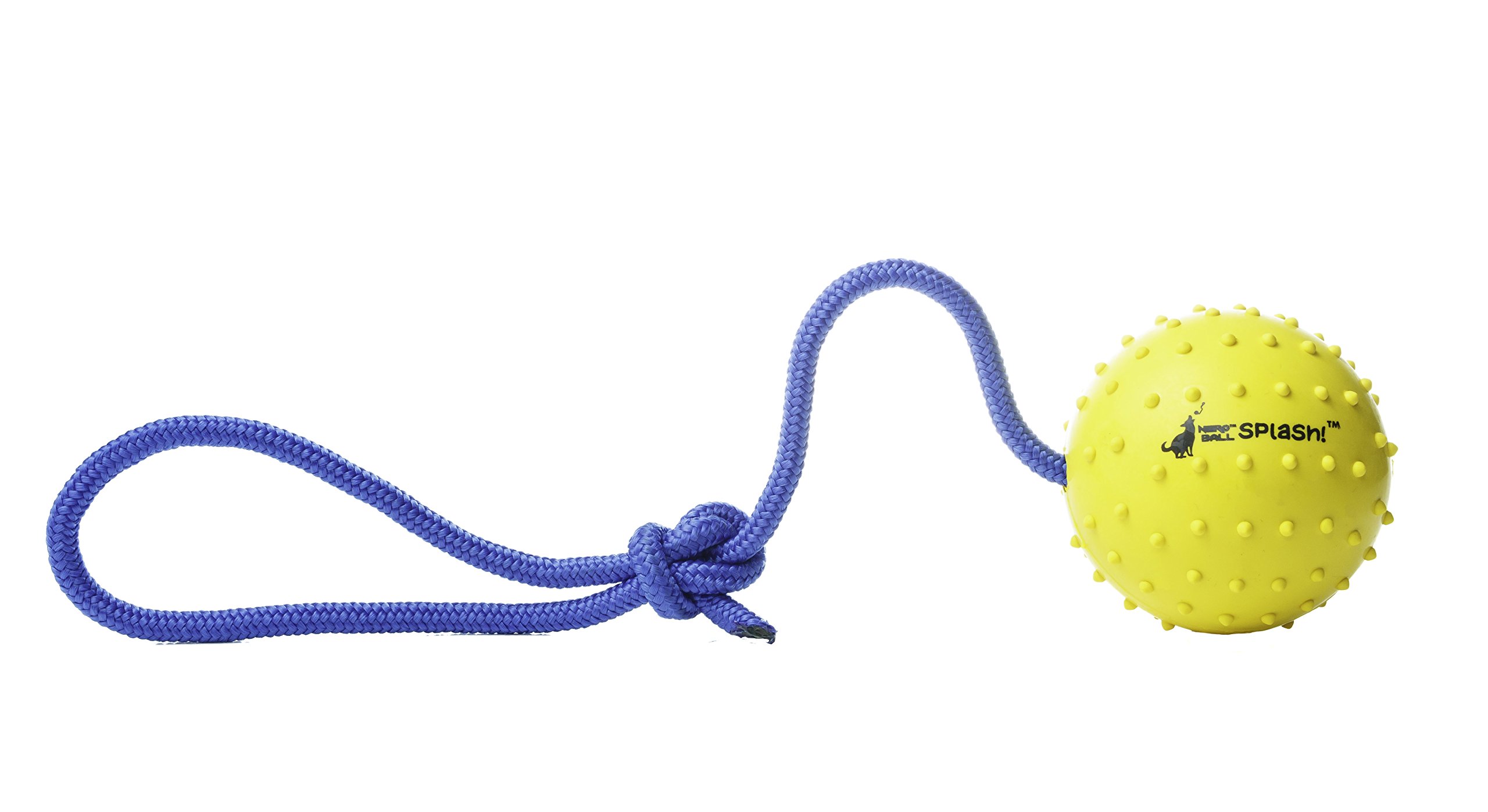Nero Ball Splash! - Floating Rubber Dog Ball on a Rope - Beach, Lake, Pool, Dog Exercise and Reward