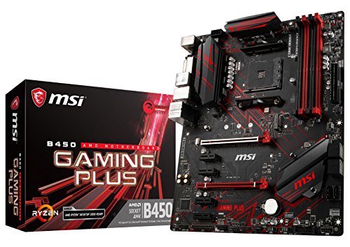 MSI Performance GAMING AMD Ryzen 1st and 2nd Gen AM4 M.2 USB 3 DDR4 DVI HDMI Crossfire ATX Motherboard (B450 GAMING PLUS)