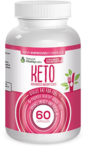 Book Cover Keto Advanced Weight Loss Supplement Maintains Ketosis. Big 60 Gel Capsules 800mg of Ketones Including Calcium and Sodium Beta-Hydroxybutyric Acids (BGB). Burns Fat Fast, More Energy & Focus