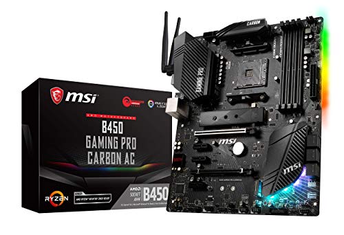 Book Cover MSI Performance GAMING AMD Ryzen 1st and 2nd Gen AM4 M.2 USB 3 DDR4 HDMI Display Port WIFI Crossfire ATX Motherboard (B450 GAMING PRO CARBON AC)