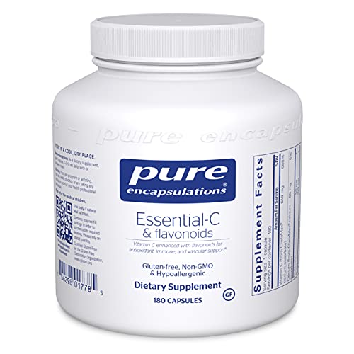 Pure Encapsulations Essential-C & Flavonoids | Vitamin C Supplement for Antioxidant, Immune and Vascular Support* | 180 Capsules