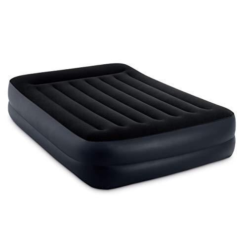 Book Cover Intex Dura-Beam Series Pillow Rest Raised Airbed W/ Built-In Pillow & Internal Electric Pump, Bed Height 16.5