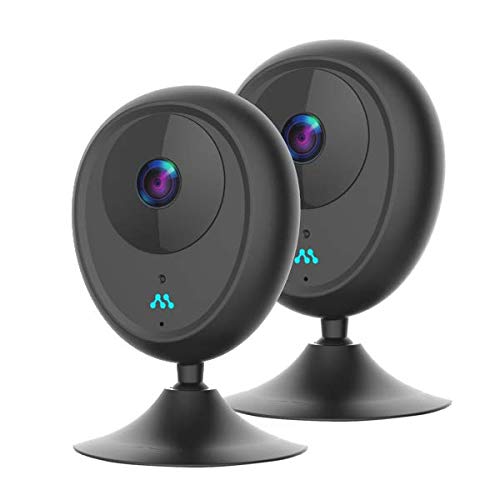 Momentum Cori Smart Home Camera, Indoor WiFi HD | Multiple Device Connection, for Security, Dog/Pet Monitoring, Business Surveillance, Camera with Audio, 2 Way Talk, Motion Detection | Black - 2 Pack