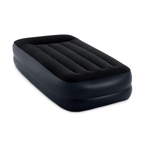 Book Cover Intex Dura-Beam Standard Series Pillow Rest Raised Airbed with Internal Pump, Twin