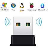 Bluetooth USB Adapter, Bluetooth 4.0 USB Dongle, Low Energy for PC, Wireless Bluetooth Dongle for PC Laptop Desktop Computer, Compatible with Windows 10, 8.1, 8, 7, Vista, XP, Linux and Raspberry PI