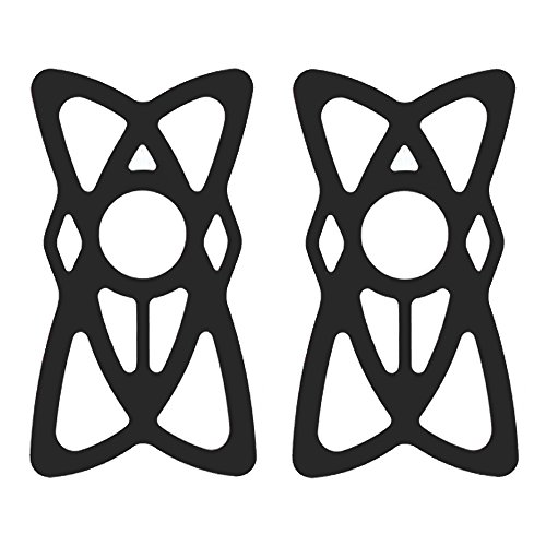 STARUBY Bike Phone Band Replacement Security Rubber Silicone Elastic Bands for Bicycle Bike, Motorcycle, Handlebar, Roll Bar Mount, Phone Mount Bands Universal Size, 2-Pack (Black)