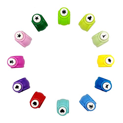 12 Pcs Paper Punch Mini Paper Craft Punch, Edger Punch DIY Scrapbooking Punches