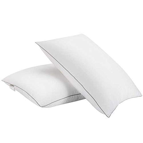 Book Cover HOMFY Premium Cotton Pillows for Sleeping, Bed Pillows Queen Set of 2 soft and Breathable (White, Queen)