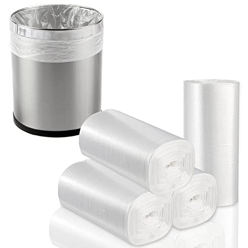 Tebery 4 Gallon Garbage Clear Trash Bags, 200 Counts/ 4 Rolls
