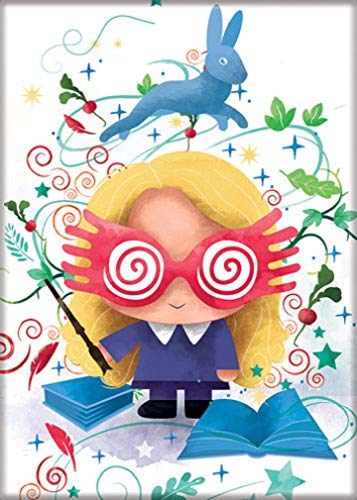 Ata-Boy Harry Potter Charms Luna with Glasses 2.5" x 3.5" Magnet for Refrigerators and Lockers