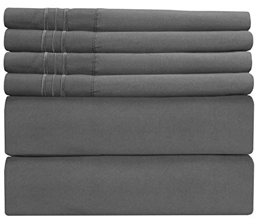 Extra Deep Pocket Sheets - 6 Piece Sheet Set - Cal King Size Sheets Deep Pocket - Extra Deep Bed Sheets - Deep California King Fitted Sheet Set - Super and Ultra Deep Sheets - for Extra Deep Mattress
