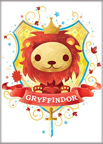 Ata-Boy Harry Potter Charms 2 Gryffindor Crest 2.5" x 3.5" Magnet for Refrigerators and Lockers