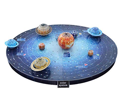 Book Cover Space Kids Solar System Outer Space 3D Puzzle Educational Toy STEM Toys for Boys and Girls Brain Teaser Puzzles Children Space Toys Cool School Project Science Toys - 146 Pieces