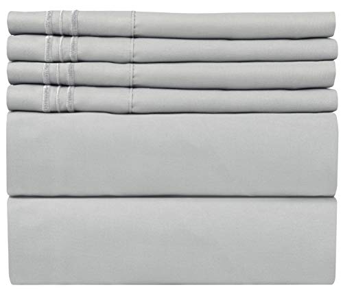 Extra Deep Pocket Sheets - 6 Piece Sheet Set - Queen Sheets Deep Pocket- Extra Deep Pocket Queen Sheets - Deep Fitted Sheet Set - Extra Deep Pocket Queen Size Sheets - Easily Fits Extra Deep Mattress