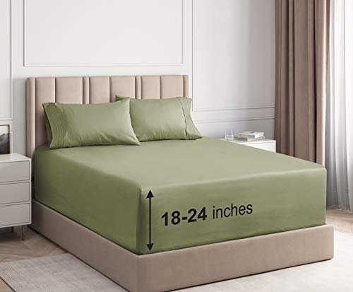 Extra Deep Pocket Sheets - 4 Piece Sheet Set - Deep Pocket Twin Sheets - Extra Deep Pocket Twin Sheets - Deep Fitted Sheet Set - Extra Deep Pocket Twin Size Sheets - Easily Fits Extra Deep Mattresses