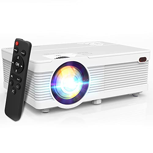 Mini Projector, 2022 Upgrade 8500L Portable LCD Projector, Full HD 1080P Supported Mini Projector, Compatible with TV Stick/Phones/Tablet/PS4/TV Box/HDMI/USB/AV Projector for Outdoor Movies