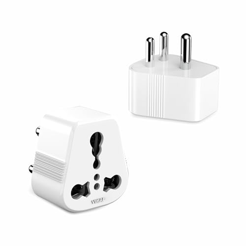 Vimal - Digic 6amp to 16amp 3 Pin Universal Conversion Plug,Pack of 2Pcs,White