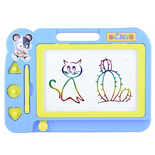 TSWA Magnetic Doodle Board, Color Sketching Drawing Board, Erasable Pad for Toddlers, Educational Toys for Kids Writing Painting and Learning