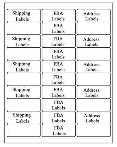 SJPACK 30-up Labels, 250 Sheets 1" x 2-5/8" Address Labels White Mailing Labels for Laser Inkjet Printers, 7500 Labels