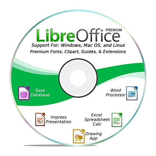 LibreOffice 2019 Software Office Suite DVD Word & Excel Compatible for Windows PC & Mac - Home and Business {Professional Bonuses, No Subscription}