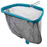 U.S. Pool Supply Pool Skimmer Net - Heavy Duty 18" Pool Net Skimmer Rake, Reinforced Metal Frame - Fine Mesh Netting Bag - Inground Swimming Pools Nets, Cleaning Leaves Leaf Debris Spa Hot Tub Pond