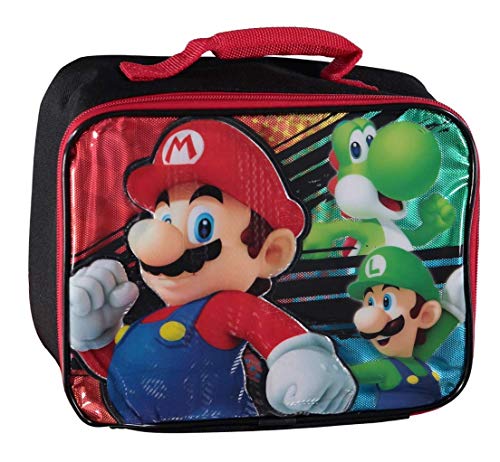 Book Cover Nintendo Mario 3D Character Lunch Bag, Multicolor, One Size