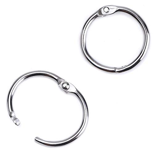 Pawfly 100 Pack 3/4 Inch Small Loose Leaf Binder Rings Book Ring