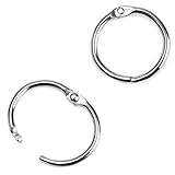 Uniclife 3/4 Inch Small Loose Leaf Binder Rings Book Ring, 100 Pieces