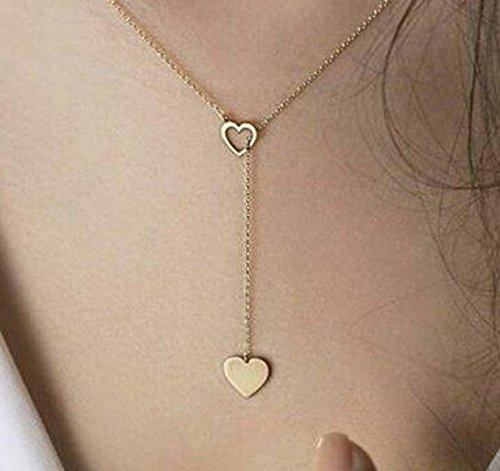 Love Heart Choker Necklace Silver Gold Plated Collar Chain