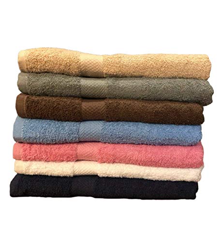 Book Cover ECO Towels 6-Pack Bath Towels - Extra-Absorbent - 100% Cotton - 27