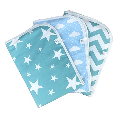 Premium Changing Pad Liner | Bed pad | Play Mat | 3 Pack | Waterproof | Thicker Extra Large 27.5” X 19.5” | Baby Shower Gift | Unisex | by Chunky Chops