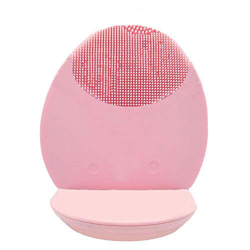 Lovely-A Face Cleansing Brush Wireless Charge Rechargeable Waterproof IPX7 Sonic Face Massager Silicone Brush