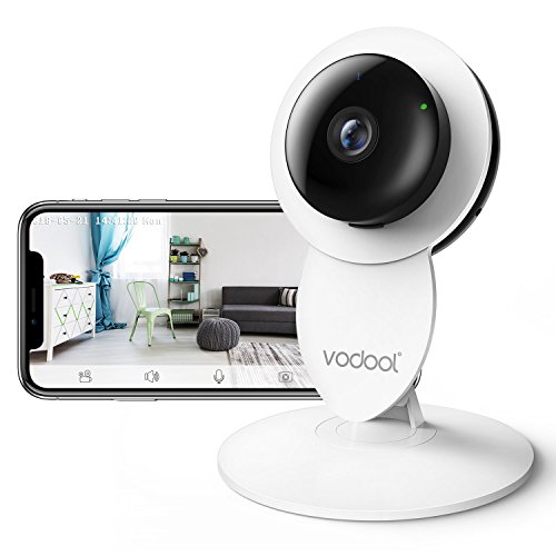 Vodool 1080p Home Camera, Indoor IP Surveillance Home Security Camera System Night Vision, Wireless Wi-Fi Remote Monitor iOS & Android App, Clear Two-Way Audio, Motion Detection Alert (White)