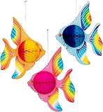 90shine 12PCS Tropical Fish Party Decorations Supplies- Under-The-sea/Mermaid/Luau/Hawaiian/Kids Birthday