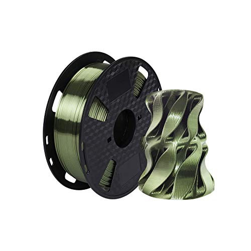 Silk Green Bronze PLA 3D Printer Filament 1.75 mm 1KG 2.2LBS Spool 3D Printing Material CC3D Shine Silky Shiny Metallic Metal Gold Silver Copper Bronze PLA Filament Silk Bronze Color