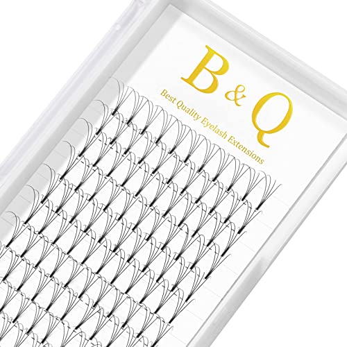 Premade Volume Fans Eyelash Extensions 4D 12 Rows/Tray Short Stem Russian Volumes Lashes Extensions Fans 0.07/0.10 mm C/D Curl 9-14mm Individual Cluster Eyelash Extensions