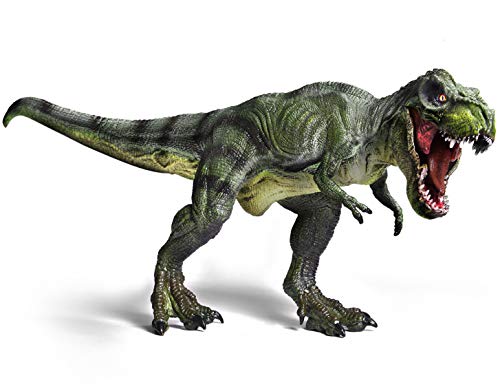 SIMREX Tyrannosaurus Rex Toy for Kids, Dinosaur Games for Children, Lifelike Dinosaur Model with Movable Jaw, T-Rex Character in the Movie - Green