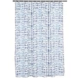 Amazon Basics Microfiber Blue Serene Printed Pattern Bathroom Shower Curtain - Blue Serene, 72 Inch