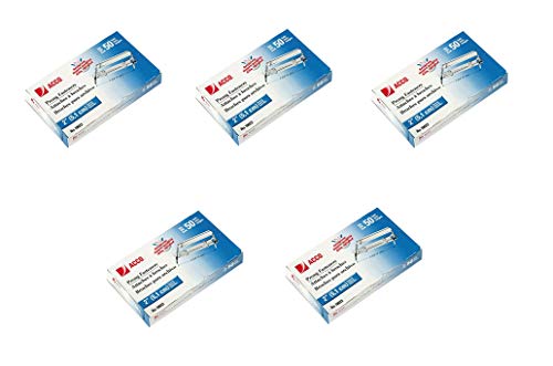ACCO Premium Prong Fastener for Standard 2-Hole Punch, Complete Set, 2-inch Capacity, 50 per Box, 5 Boxes, 250 Fasteners Total (A7070022)