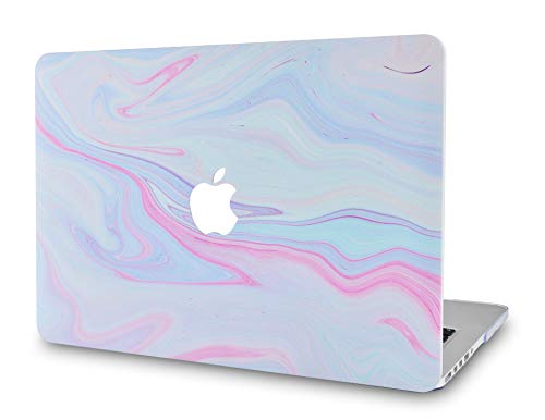 LuvCase Rubberized Plastic Hard Shell Case Cover Compatible MacBook Air 13 Inch A1466 & A1369, NOT Compatible 2019/2018 New Version A1932 with Retina Display (Silk White Marble)