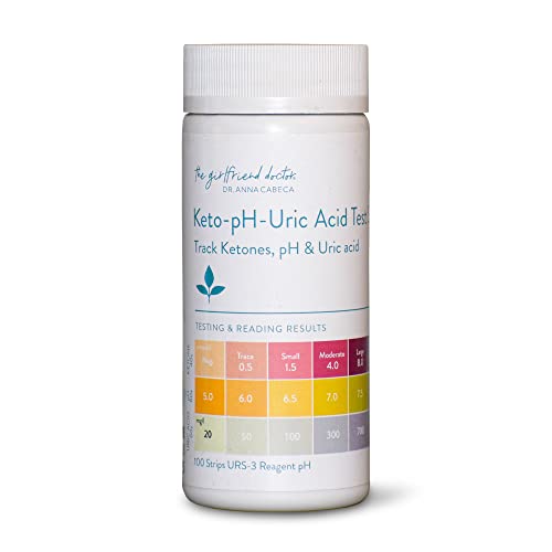 Keto-pH Urine Test Strips - Test Ketones and pH All in one Test Strip! 100 Strips for Keto, Alkalinity - Acidity Levels.