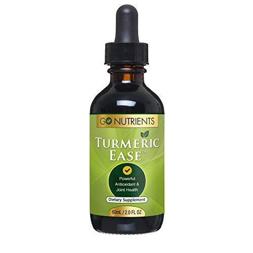 Turmeric Ease - Liquid Turmeric Extract with Black Pepper & Ginger - Organic Curcumin Drops for Joint Support & Discomfort