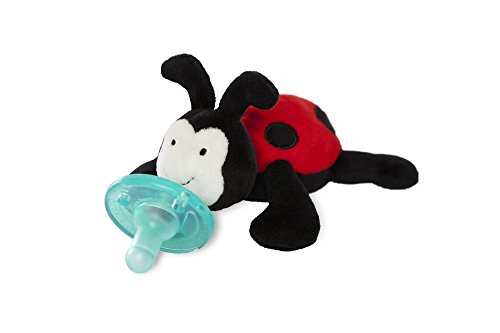 WubbaNub Ladybug Plush Infant Pacifier