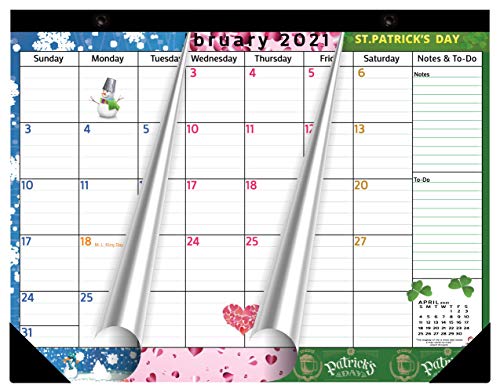 Book Cover Magnetic Calendar 2021-2022 for Fridge by StriveZen, 17x12 inch, Large Monthly Jan 2021- Dec 2022, Strong Magnets for Refrigerator, Holiday Theme, Perfect for Staying Organized