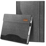 Infiland Surface Pro 2017 / Pro 4 / Pro 6 Housse Étui, Coque Case Support Multi-Angle, Fermeture Magnétique pour Microsoft Surface Pro 4 12.3 inch/The New Surface Pro 2017 / Surface Pro 6, Gris