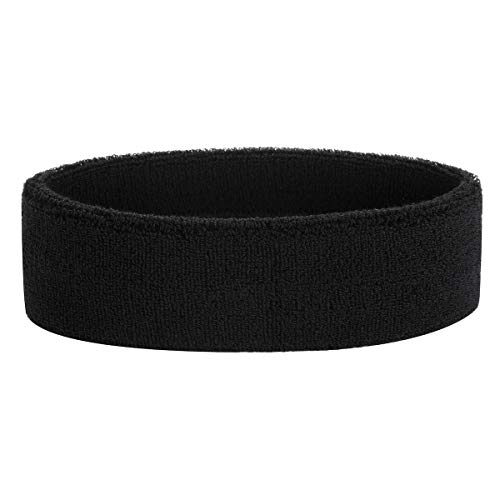 ONUPGO Headband Sports Sweatbands Wristbands Terry Cloth Striped Head Band/Wrist Band Set Athletic Exercise Basketball Headbands Moisture Wicking Sweat Absorbing Sweat Band